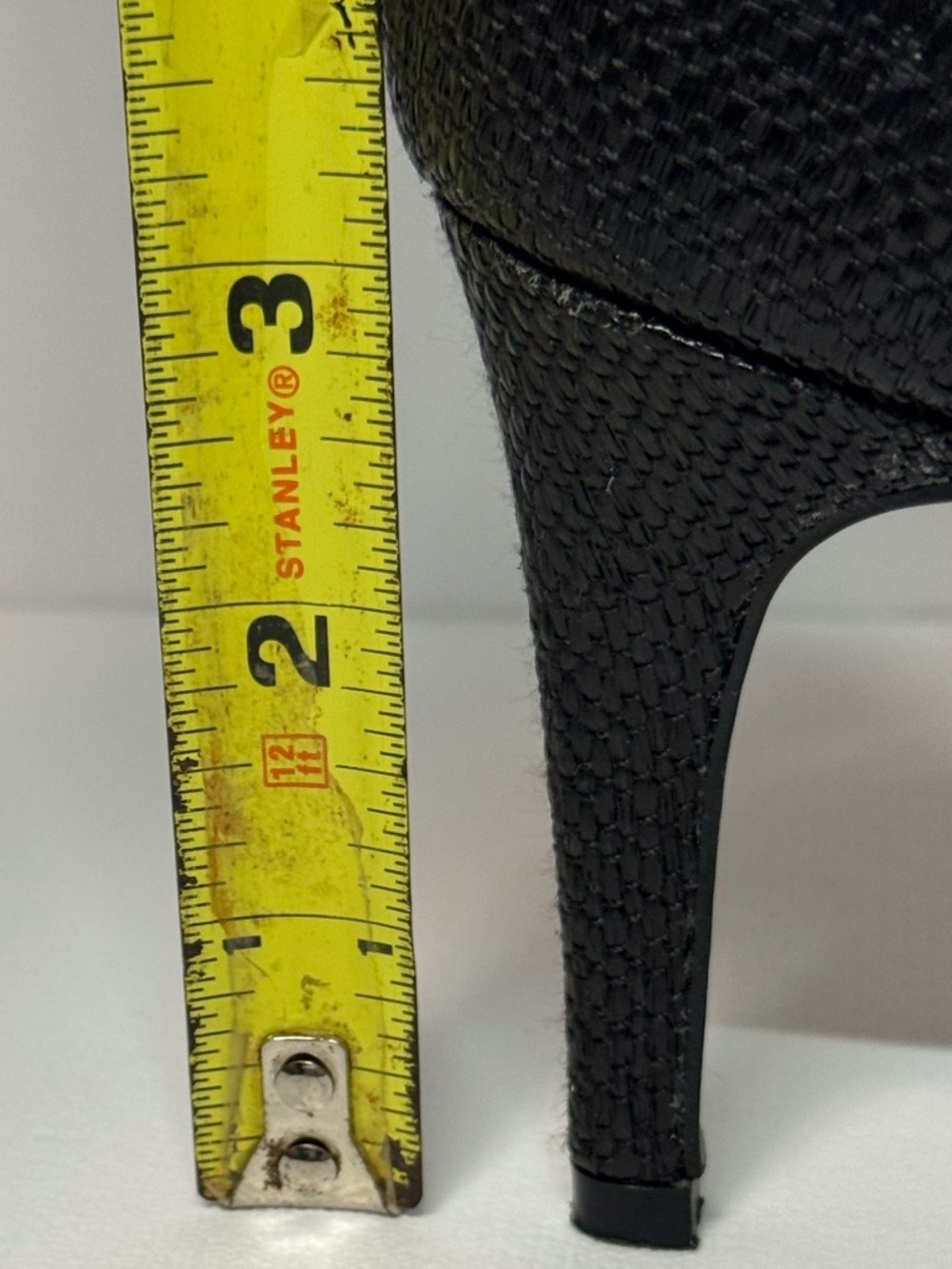 Liz Claiborne Black Embellished Ankle Strap Heels Woven 7.5 Rhinestone Sandals - Picture 13 of 13